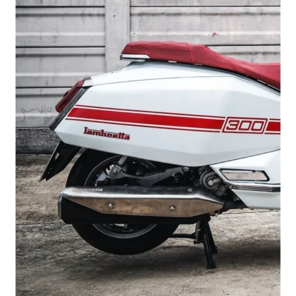 ใหม่!! Sticker ฝาข้าง Lambretta X300 SR ลายเส้น (1 ชุด/ 2ชิ้น) สวยคมติดตั้งง่ายพร้อมเทปยกมีหลายสีให้เลือก