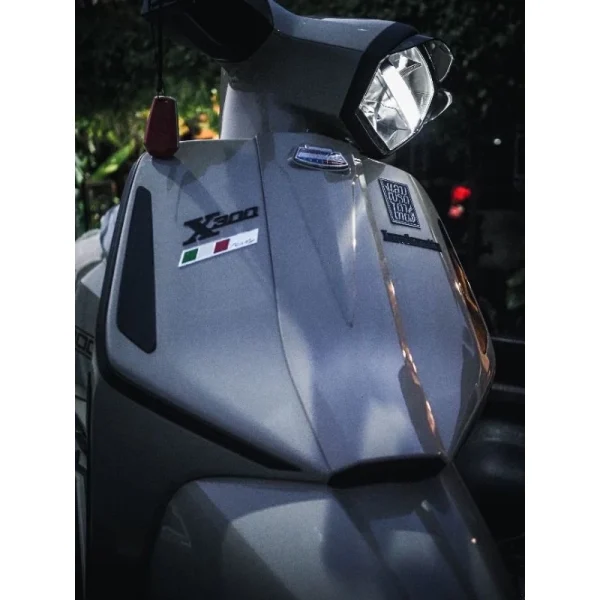 คลาสสิก!! เพลท แลมเบรตต้าไทย ทรงเหลี่ยม Lambretta Thai เพลทสแตนเลสคุณภาพดีไซน์สวย กัดกรด ถมสี - Image 3
