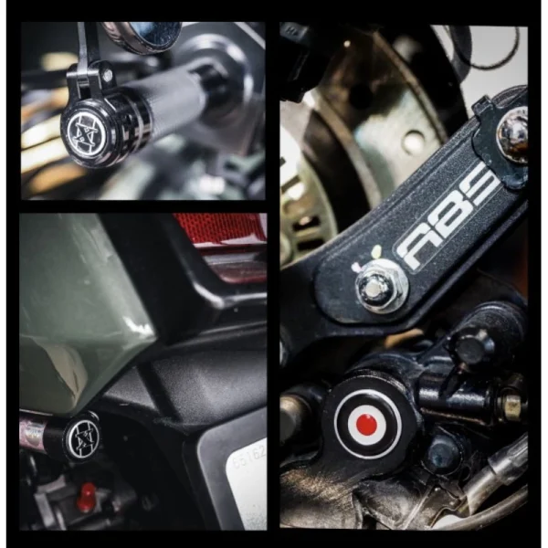 ใหม่!! เพลทโลหะ กลม Lambretta X และ Mods สวย เท่ โดนใจชาว แลมเบร็ตต้า ติดตั้งง่ายตรงไหนก็เด่น มีเทป 3 m ในชุด - Image 4
