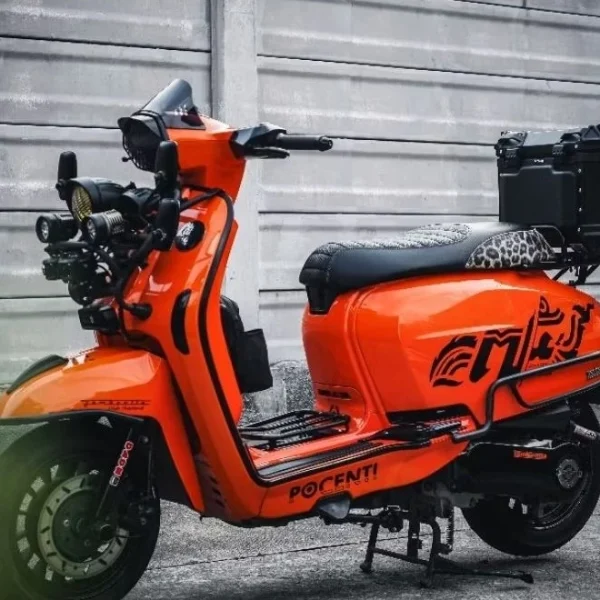 ใหม่!! ชิว V200 ชิวเอียง ฉลุ ทรงสปอร์ต ตรงรุ่น Lambretta V200 V125 อบขึ้นรูปอย่างดี ติดตั้งง่าย - Image 6