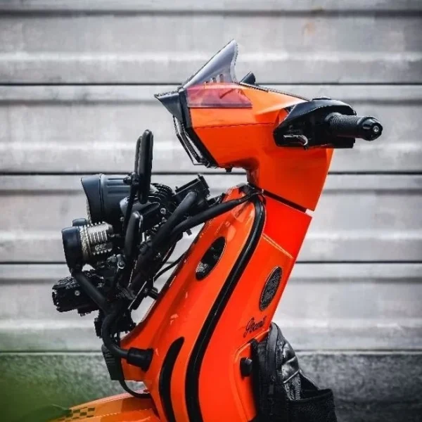 ใหม่!! ชิว V200 ชิวเอียง ฉลุ ทรงสปอร์ต ตรงรุ่น Lambretta V200 V125 อบขึ้นรูปอย่างดี ติดตั้งง่าย - Image 3